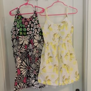 Corkys Floral and Lemon Print Kids Dresses
